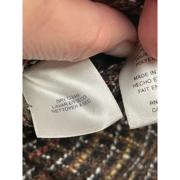 Jones Wear petites 12P brown black longer midi flared skirt‎ - Picture 6 of 6